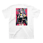 tokyo_citypopのkawaii 東京ガールアート　風船　着物　原宿 Regular Fit T-Shirtの裏面