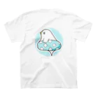 スタジオねこなすびの虚無birds ハトブルー スタンダードTシャツの裏面