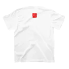 スカル・スペクトラムのハートフルスケルトン×ミニチュアダックスフント Regular Fit T-Shirtの裏面