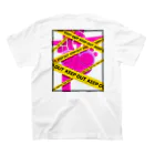 ちてきなくいしんぼうのKEEEP HEART OUT スタンダードTシャツの裏面