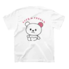 森のきのこ製作所のおとぼけシロクマPIKO　自由に生きようTシャツ　ピンク Regular Fit T-Shirtの裏面