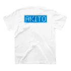 ＠maharamothraのあきとくん専用（バックプリント・青） Regular Fit T-Shirtの裏面