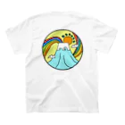 aloha_world_in_circleのjapan mount Fuji rainbow スタンダードTシャツの裏面