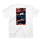 AQUAMETAVERSEの宇宙で遊んでる白猫 アメジスト 2846 Regular Fit T-Shirtの裏面