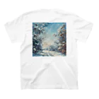 AQUAMETAVERSEの雪吹雪〜 アメジスト 2846 スタンダードTシャツの裏面