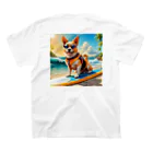 studio eizoのおいら波乗り🐕犬サーファー🏄 スタンダードTシャツの裏面