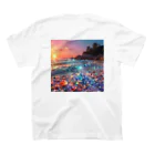 Mellow-Skyの美しすぎるハートシーグラス スタンダードTシャツの裏面