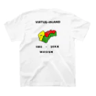 WASISMのVIRTUEｰISLAND T-shirt スタンダードTシャツの裏面