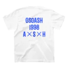 OSOASHのOSOASHブルーロゴ スタンダードTシャツの裏面