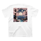かるるんショップの桜とうさぎとお花見と スタンダードTシャツの裏面
