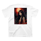 AI Fantasy Art ShopのJapanese horror art② Regular Fit T-Shirtの裏面