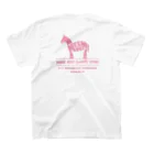 -megami-の馬神 HORSE MARK Pink/Black Print スタンダードTシャツの裏面