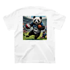 Panda Art Galleryのラグビーパンダ スタンダードTシャツの裏面