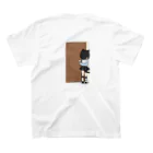 真黒猫のドアストッパースリスリくんと真黒猫 Regular Fit T-Shirtの裏面