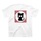 angryhipのさくら黒ねこ Regular Fit T-Shirtの裏面