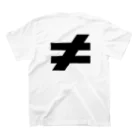概念公式(≠not equal)の≠not equal Regular Fit T-Shirtの裏面