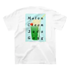 Fujimitsu ShopのMelon Cream Soda Gang Tシャツ（バックプリント・ブルー） Regular Fit T-Shirtの裏面