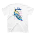 SHOP ROMEO　のBlue Bird  Feather スタンダードTシャツの裏面