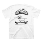 nidan-illustrationのhappy dog -ENJOY- (black ink) T-Shirtの裏面