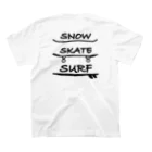 ラクガキ工房のSnow Skate Surf スタンダードTシャツの裏面