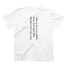 Pnezumiの I like to be a free spirit.  Regular Fit T-Shirtの裏面