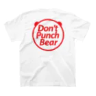 Don’t Punch Bear — Graphics —の（赤バックプリント） Don't Punch Bear  Regular Fit T-Shirtの裏面