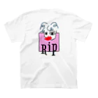 ヘンテコTのピンクRip ワンポイント スタンダードTシャツの裏面