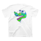 ヘンテコTのよだれワニ🐊(くり抜き) スタンダードTシャツの裏面