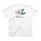 Lily And Haruのplumeria pink スタンダードTシャツの裏面