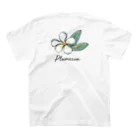 Lily And Haruのplumeria blue スタンダードTシャツの裏面