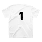 野球Tシャツ倶楽部（文字デザイン）の投手（左投げ／背番号1） Regular Fit T-Shirtの裏面