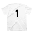 野球Tシャツ倶楽部（文字デザイン）の投手（右投げ／背番号1） スタンダードTシャツの裏面