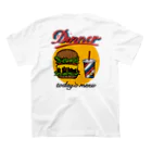 サトウユウのtoday’s dinner ハンバーガー スタンダードTシャツの裏面