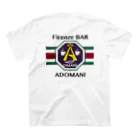 FirenzeBAR ADOMANIの背面イタリアカラー　ロゴ スタンダードTシャツの裏面