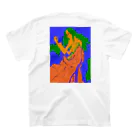 モボモボの後ろは地球の絵！ちきゅうのともだちTシャツ スタンダードTシャツの裏面