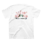 アジア言語マニアのデザイン帳のNice to meet 酒(jiu)今夜空いてる？ Regular Fit T-Shirtの裏面