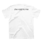 she said to meのCLOCK iCON-T Regular Fit T-Shirtの裏面
