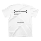 NEVER JUDGE BY LOOKS！のHuman are unfinished スタンダードTシャツの裏面