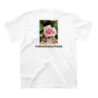 2626(ふわふわ)のピンクの薔薇ちゃん(ロゴ入り) スタンダードTシャツの裏面