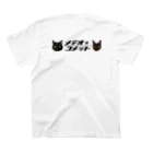 くろねこしろねこの宇宙な猫たち　裏表印刷 Regular Fit T-Shirtの裏面