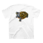 動物ガラス絵描きをしてる人のお店のカロリナダイヤモンドバックテラピン Regular Fit T-Shirtの裏面