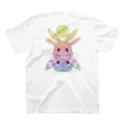 せきね まりのの(ウラ)レインボーうさぎ🐇🌈 スタンダードTシャツの裏面