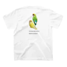 j8ie de vivre♪の恐竜の子孫？　コザクラインコ Regular Fit T-Shirtの裏面