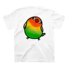 Cody the Lovebirdの両面　Chubby Bird ルリゴシ ボタンインコ スタンダードTシャツの裏面