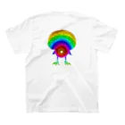 ひよ房の【バックプリント】のびのびヒヨコ🐤レインボー🌈ハッピー🎵 Regular Fit T-Shirtの裏面