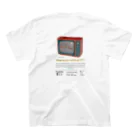 Trash BoxのT-shirt White. “TV” スタンダードTシャツの裏面