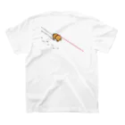 しばじるしデザインの雪のイヤイヤ柴犬 Regular Fit T-Shirtの裏面