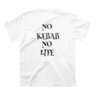 MasakazuHiranoのNO KEBAB NO LIFE スタンダードTシャツの裏面