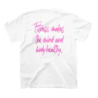 MY FITのFitness makes the mind and body healthy. スタンダードTシャツの裏面