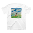 Pastel chachaの赤リボンの女の子 スタンダードTシャツの裏面